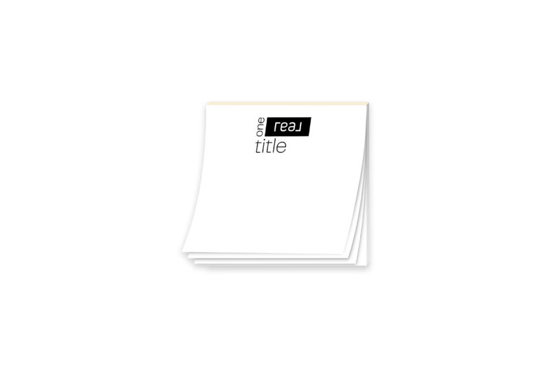 One Real Title | 3x3 Sticky Notes (Bulk Order)